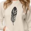 Bird's Eye View Feather Icon A graphic representation of a bird's feather, designed as a scalable vector shape.