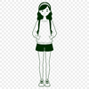 Adorable Girl Portrait Vector Graphics Vector graphic portrait of a female child.