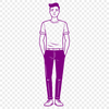 Single Male Figure An isolated vector graphic of a single adult male.