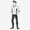 Free Downloadable Male Clip Art A simple illustration of a man in vector format, suitable for various design applications.