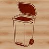 Vector Illustration of a Trash Can Illustration of a standard trash can for vector art designs.