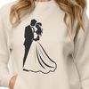 Beautiful Wedding Couple Vector Art A detailed illustration of a couple exchanging vows during their wedding ceremony.
