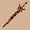Vector Blade Design A medieval-style sword with a slender blade and intricate hilt, suitable for vector art design.