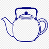 A simple teapot design for digital use, illustrated in vector format.