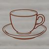 Free SVG Clip Art Teacup Design A stylized illustration of a teacup, perfect for digital designs and craft projects.