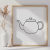 SVG Clip Art Teacup Graphics A digital illustration of a traditional teapot with a spout and handle.