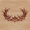 Crown of Thorns Vector Artwork Free Download A vector illustration of the Crown of Thorns, a symbol in Christian tradition representing suffering and sacrifice.