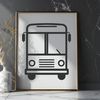 Vehicle Illustration in Vector Format A detailed illustration of a bus, suitable for editing with vector graphics software.