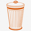 Elegant Trash Can Illustration A simple vector graphic illustration of a trash can, suitable for design projects.