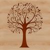 Nature-Inspired SVG Graphics A stylized illustration of a tree with detailed foliage and branches.