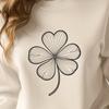 Simple Clover Leaf Vector Design A vector graphic representation of a clover-style leaf shape, suitable for digital design and cutting machine applications.