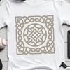 A traditional Celtic-inspired design featuring intricate embellishments and ornate patterns in vector format.