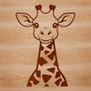 Free Giraffe Clip Art Illustration A digital illustration of a giraffe, suitable for vector design projects.