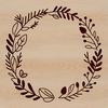 A floral design wreath created as a vector graphic, suitable for use with cutting machines like Cricut.