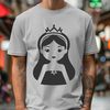 Beautiful Girl in Royal Setting SVG Illustration of a young female princess in a regal setting.