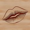 Human Lip Anatomy Clip Art Design A detailed illustration of human lips in vector format, suitable for graphic design and digital art.