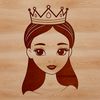 A princess character created as a vector design using SVG format.