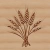 Wheat Silhouette A simple illustration of a wheat plant, ideal for use in graphic design projects.