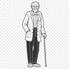 Adult Male Figure Vector A detailed vector illustration of an adult male figure, suitable for digital design and crafting projects.