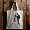 Beautiful Outdoor Wedding Illustration A romantic illustration of a bride and groom exchanging vows in a serene outdoor setting.