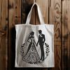 SVG Illustration of a Happy Couple Illustrated wedding scene with a bride and groom