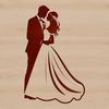 Wedding Decorations SVG File Download A traditional wedding scene featuring a bride and groom with floral arrangements and decorations.