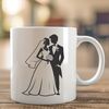 Beautiful Wedding Icon Illustrated wedding icon featuring a bride and groom holding hands.