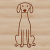 Unique Dog Breed Illustration - Weimaraner A sitting dog breed illustration featuring a Weimaraner with distinctive markings.