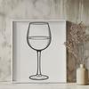 Vibrant Red Wine Glass Illustration A stylized illustration of a glass containing red wine.