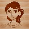 A female figure in a stylized illustration, suitable for graphic design projects.
