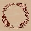 Intertwined Floral Garland Design A floral wreath design made from intertwined elements, suitable for vector art projects.