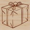 Minimalist Gift Box SVG Design A minimalist, graphic representation of a gift box with clean lines and simple design.