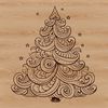 Elegant Christmas Tree Graphic Decorative Xmas tree graphic for digital use and custom cutting projects.