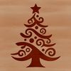 Simple yet festive Christmas tree graphic designed as a scalable SVG file.