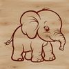 Safari Animal SVG Free Download An isolated SVG graphic of a cute elephant figure, perfect for crafting or digital projects.