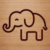 Large African elephant with a subtle texture, suitable for vector art and cutting machine designs.