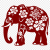 Beautiful Standing Elephant Vector Craft File