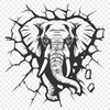 Beautiful Standing Elephant In SVG - Commercial Use