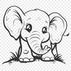 Elephant Vector Art In SVG, PNG, PDF And DXF File Formats