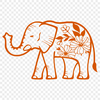 Beautiful Standing Elephant In PDF - Commercial Use