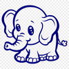 Free Cute Elephant Drawing