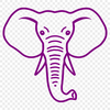 Elephant Drawing In SVG, PNG, PDF And DXF File Formats