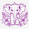 Creative Standing Elephant DXF