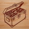 Digital Toolbox Illustration for Commercial Projects A digital vector illustration of a toolbox with various tools and equipment, suitable for commercial or personal use.