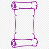 A vector illustration of a traditional scroll with rolled paper, suitable for printing or cutting.