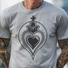 An illustration of the Sacred Heart, a symbol of devotion in various Christian traditions.