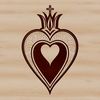 Sacred Heart Symbolic Artwork A vector illustration of the Sacred Heart, a symbolic representation in Christian art.