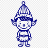 Artistic Christmas Elf In PDF And PNG