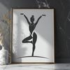 Athletic Beauty A gymnast in mid-action, showcasing athletic ability and skill.