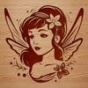 Colorful Mythical Fairy Illustration A colorful illustration of a mythical fairy with intricate floral patterns on her head.